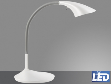 Lmpara de mesa led LILY BLANCO, Articulada y flexible, muy potente, luz clida 3000k, 6.5w y 570 lmenes.