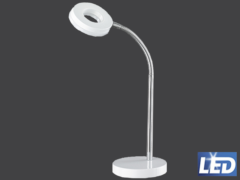 Sobretaula LED RENNES, color blanc, braç flexible i orientable, 4w, 350 lúmens llum càlida 3.000ºk