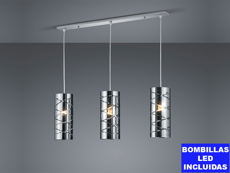Lámpara de Techo Romano lineas rectas y sencillas altura regulable bombillas led 5w incluidas 