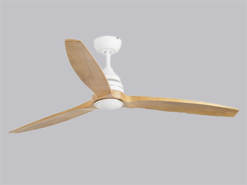  Ventilador de sostre ALO LED, blanc i fusta, Motor AC, tres velocitats comandament a distància inclòs