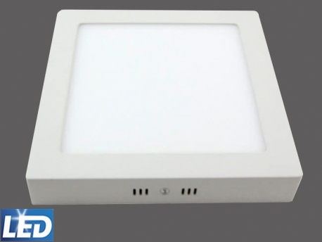 Downlight LED de superficie cuadrado PEGASO, 24W, 1.800L, 6.500ºK, 300x300x40mm