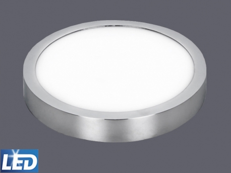 Downlight LED de superficie TALISMÁN, EXTRA FINO EN CROMO 24W, 1.920L, 4.000ºK, Diámetro 225, Altura 25mm