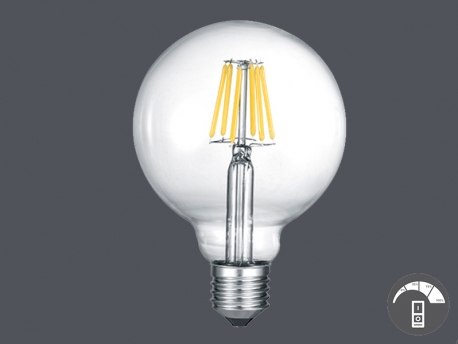 Bombeta LED Decorativa Vintage, 8w llum càlida 2.700ºK, 3 intensitats des de l'interruptor ja instal·lat. 125mm