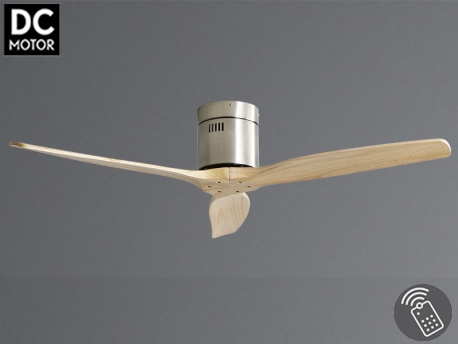 Ventilador de sostre amb llum AGUILON, Motor DC, 5 velocitats, comandament a distància i to de llum regulable.