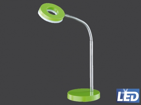 Sobretaula LED RENNES, color verd, braç flexible i orientable, 4w, 350 lúmens llum càlida 3.000ºk