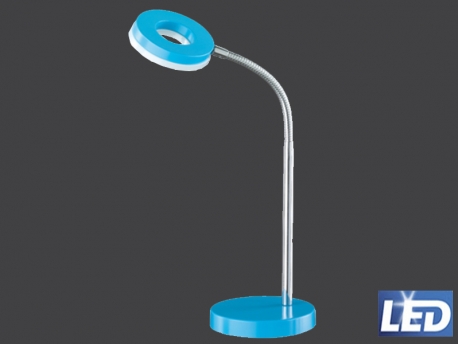 Sobretaula LED RENNES, color blau, braç flexible i orientable, 4w, 350 lúmens llum càlida 3.000ºk