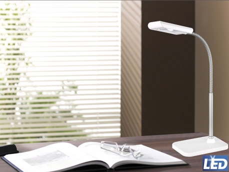 Lámpara de escritorio serie PICO, color blanco led SMD 3w 260 lúmenes 3000ºk